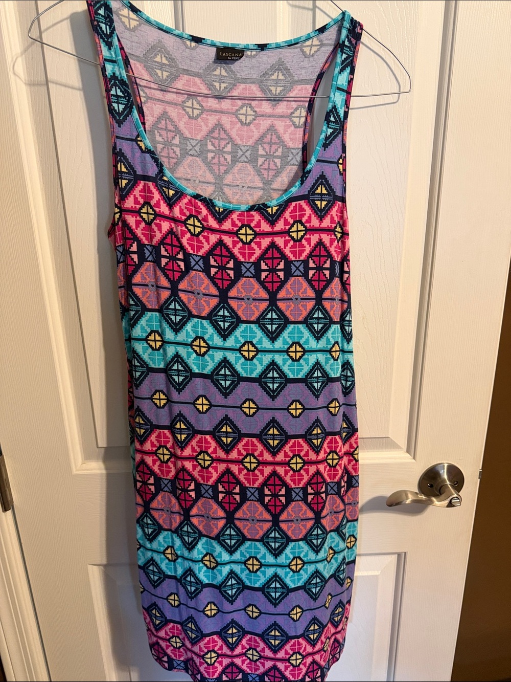Lascana Multicolor Geo-Print Sleeveless Tank Dress
